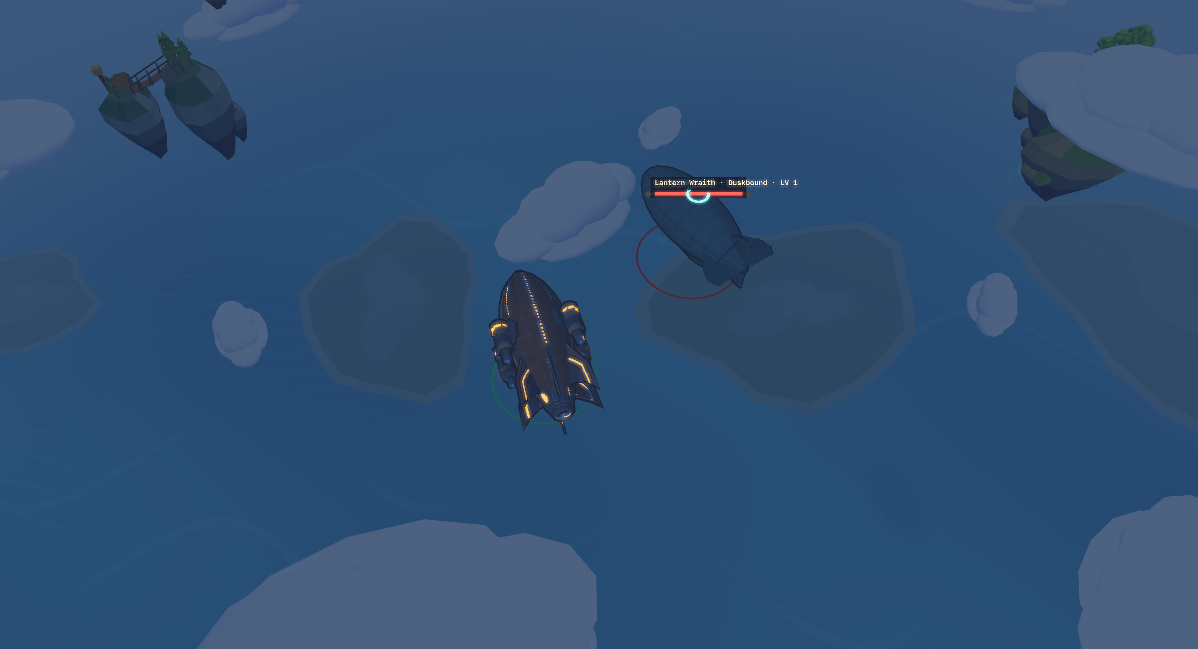 Night encounter with a Duskbound lantern wraith.